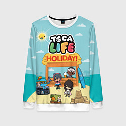 Свитшот женский Toca Life Holiday!, цвет: 3D-белый