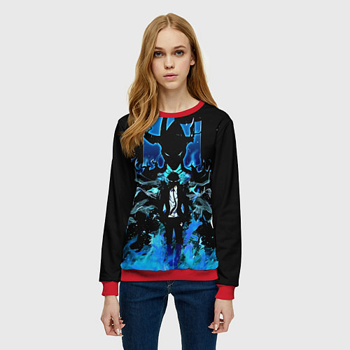 Женский свитшот Поднятие уровня в одиночку Со Джинву / 3D-Красный – фото 3