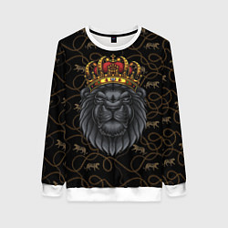 Свитшот женский Король лев Black, цвет: 3D-белый