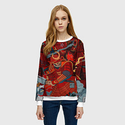 Свитшот женский Инстинкт Самурая, цвет: 3D-белый — фото 2