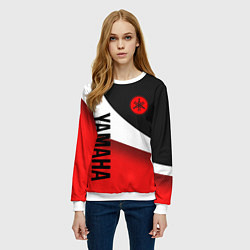 Свитшот женский ЯМАХА - СПОРТИВНЫЙ КАРБОН, цвет: 3D-белый — фото 2