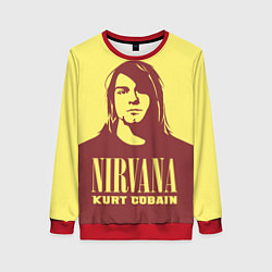 Свитшот женский Nirvana - Kurt Cobain, цвет: 3D-красный