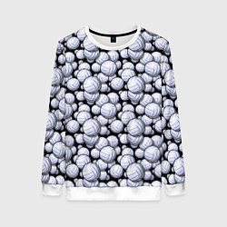 Свитшот женский Волейбольные Мячи Volleyballs, цвет: 3D-белый