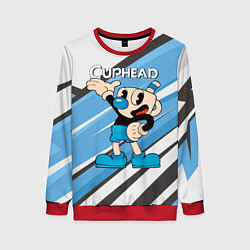 Женский свитшот Cuphead синяя чашечка