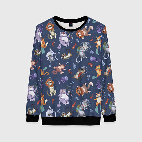 Женский свитшот Морские Котики: Цветное / 3D-Черный – фото 1