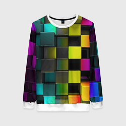 Женский свитшот Colored Geometric 3D pattern