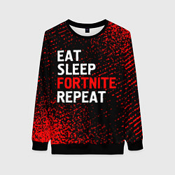 Женский свитшот Eat Sleep Fortnite Repeat Арт