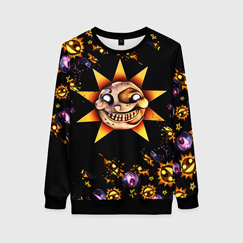 Женский свитшот Five Nights at Freddys: Security Breach Солнце пат / 3D-Черный – фото 1