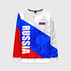 Женский свитшот RUSSIA - SPORTWEAR - ТРИКОЛОР