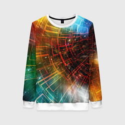 Женский свитшот Portal - Neon Space - туннель из энергетических па