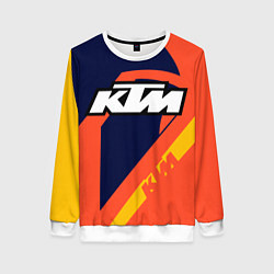 Свитшот женский KTM VINTAGE SPORTWEAR, цвет: 3D-белый