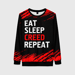 Женский свитшот Eat Sleep Creed Repeat - Краски