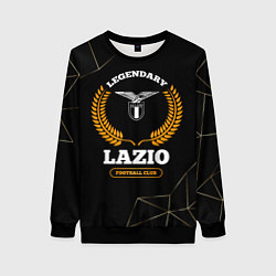 Свитшот женский Лого Lazio и надпись Legendary Football Club на те, цвет: 3D-черный