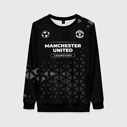 Свитшот женский Manchester United Champions Uniform, цвет: 3D-черный