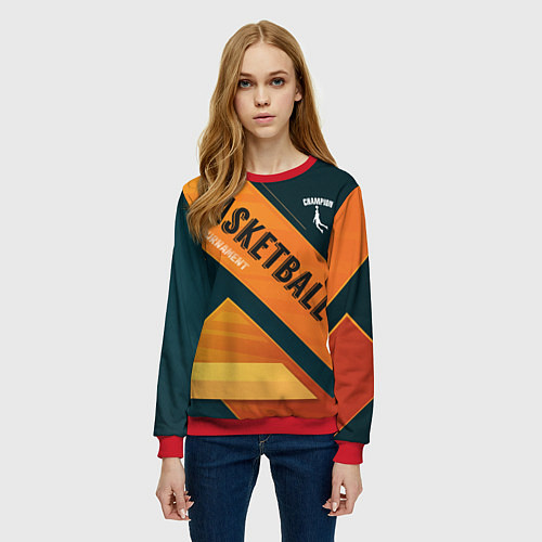 Женский свитшот Basketball Champion / 3D-Красный – фото 3