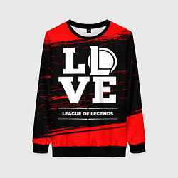 Свитшот женский League of Legends Love Классика, цвет: 3D-черный