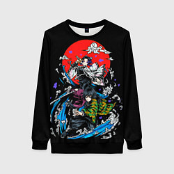 Свитшот женский Шинобу Кочо Гию Томиока КЛИНОК РАССЕКАЮЩИЙ ДЕМОНОВ, цвет: 3D-черный