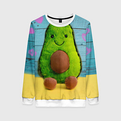 Свитшот женский Avocado print, цвет: 3D-белый