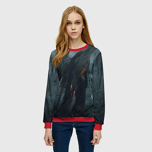 Женский свитшот Leos Падший Ангел Одиночества / 3D-Красный – фото 3