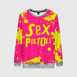 Свитшот женский Sex Pistols Yellow Logo, цвет: 3D-меланж