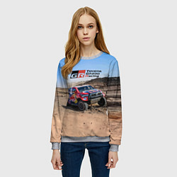 Свитшот женский Toyota Gazoo Racing Rally Desert Competition Ралли, цвет: 3D-меланж — фото 2