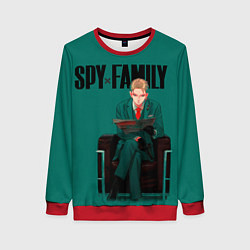 Свитшот женский Лойд Форджер Семья шпиона, цвет: 3D-красный