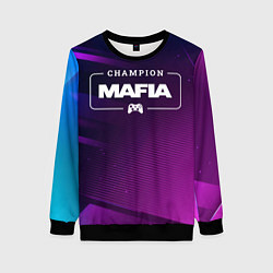 Свитшот женский Mafia Gaming Champion: рамка с лого и джойстиком н, цвет: 3D-черный