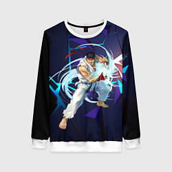 Свитшот женский Рю-Street Fighter, цвет: 3D-белый