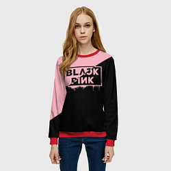 Свитшот женский BLACKPINK BIG LOGO, цвет: 3D-красный — фото 2