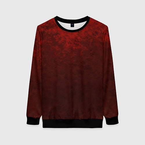 Женский свитшот Мраморный красно-черный градиент / 3D-Черный – фото 1