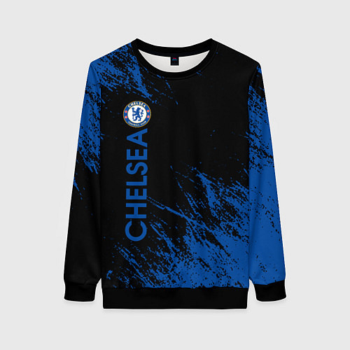 Женский свитшот Chelsea текстура / 3D-Черный – фото 1