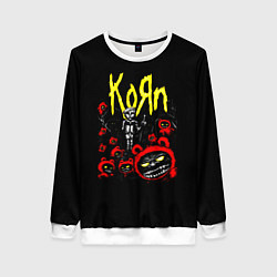 Свитшот женский KoЯn - Korn, цвет: 3D-белый