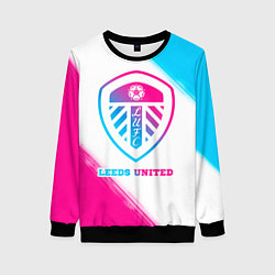 Свитшот женский Leeds United Neon Gradient, цвет: 3D-черный