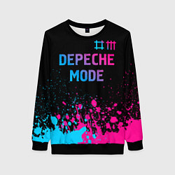 Свитшот женский Depeche Mode Neon Gradient, цвет: 3D-черный