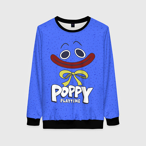 Женский свитшот Poppy Playtime Huggy Wuggy / 3D-Черный – фото 1