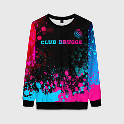 Свитшот женский Club Brugge Neon Gradient - FS, цвет: 3D-черный