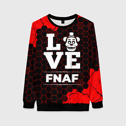 Свитшот женский FNAF Love Классика, цвет: 3D-черный