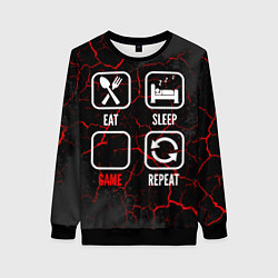 Женский свитшот Eat, Sleep, Zelda, Repeat