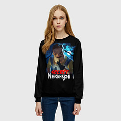 Свитшот женский Secret Neighbor, цвет: 3D-черный — фото 2
