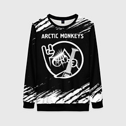 Свитшот женский Arctic Monkeys - КОТ - Краски, цвет: 3D-черный