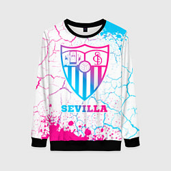 Свитшот женский Sevilla FC Neon Gradient, цвет: 3D-черный
