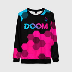 Свитшот женский Doom Neon Gradient, цвет: 3D-черный