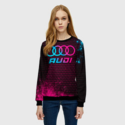 Свитшот женский Audi - neon gradient, цвет: 3D-черный — фото 2
