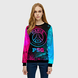 Свитшот женский PSG - neon gradient, цвет: 3D-черный — фото 2