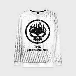 Свитшот женский The Offspring с потертостями на светлом фоне, цвет: 3D-белый