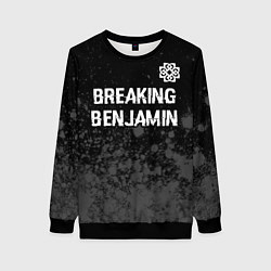 Свитшот женский Breaking Benjamin glitch на темном фоне: символ св, цвет: 3D-черный