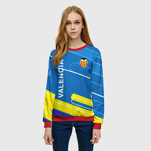 Женский свитшот Valencia Абстракция / 3D-Красный – фото 3