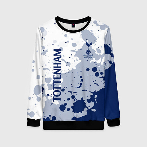 Женский свитшот Tottenham hotspur Брызги красок / 3D-Черный – фото 1