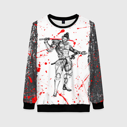Женский свитшот Metal gear rising blood / 3D-Черный – фото 1