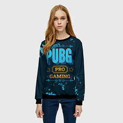 Свитшот женский Игра PUBG: pro gaming, цвет: 3D-черный — фото 2